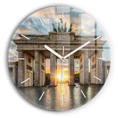 Wanduhr rund mit motiv Brandenburger Tor in Berlin