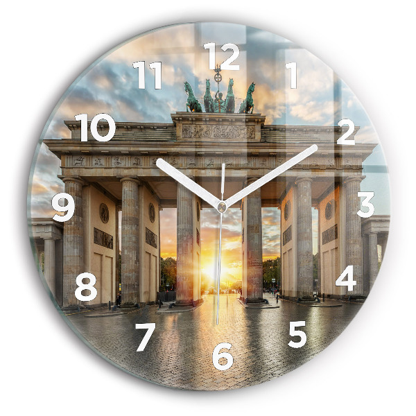 Wanduhr rund mit motiv Brandenburger Tor in Berlin