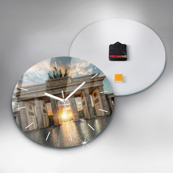 Wanduhr rund mit motiv Brandenburger Tor in Berlin