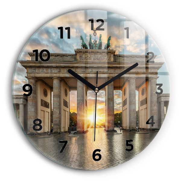 Wanduhr rund mit motiv Brandenburger Tor in Berlin