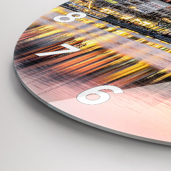 Wanduhr glas rund Alster in Hamburg