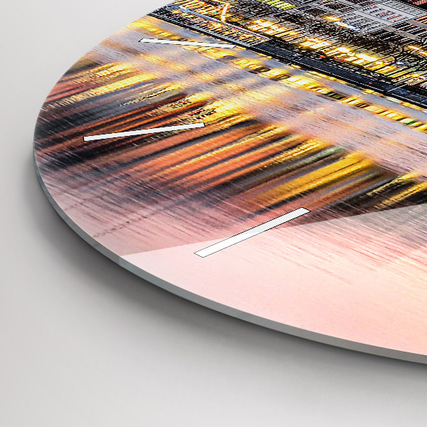 Wanduhr glas rund Alster in Hamburg