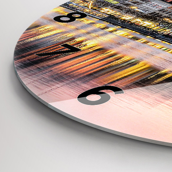 Wanduhr glas rund Alster in Hamburg