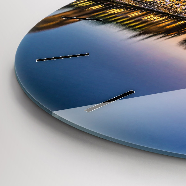 Wanduhr rund mit motiv Hamburger Rathaus