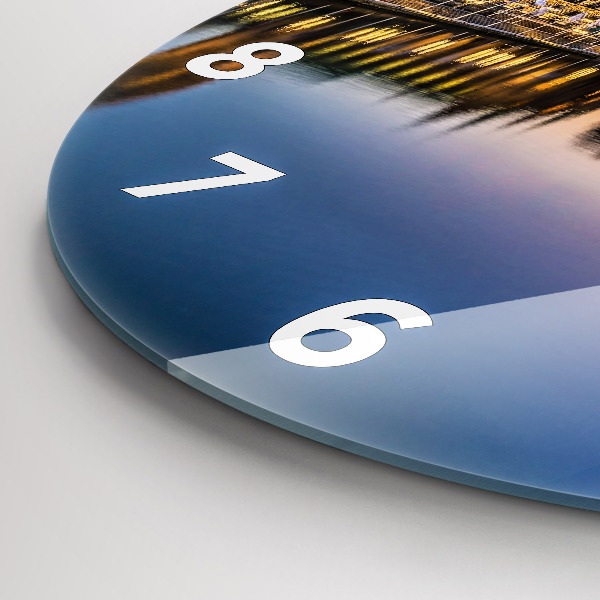 Wanduhr rund mit motiv Hamburger Rathaus