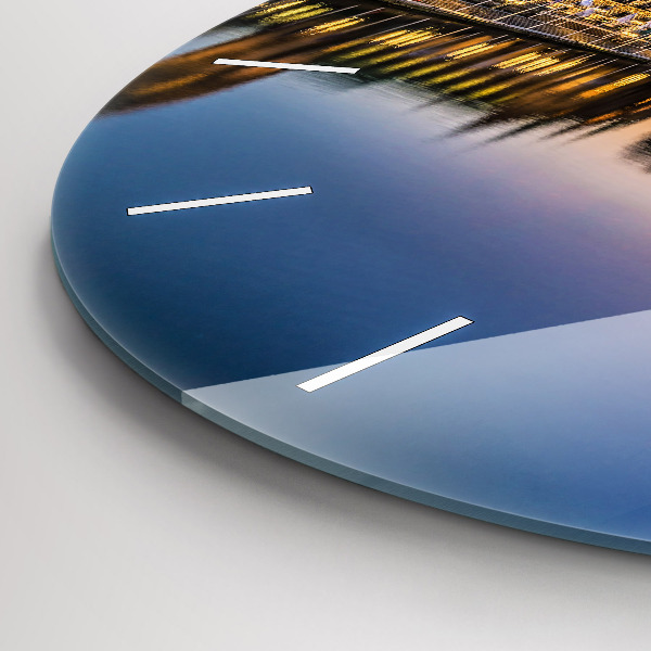 Wanduhr rund mit motiv Hamburger Rathaus