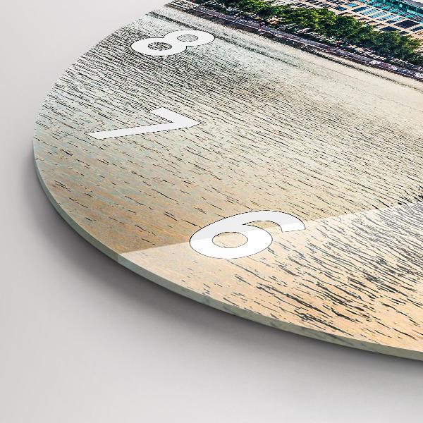 Wanduhr rund mit motiv Binnenalster in Hamburg