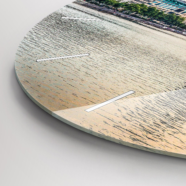 Wanduhr rund mit motiv Binnenalster in Hamburg