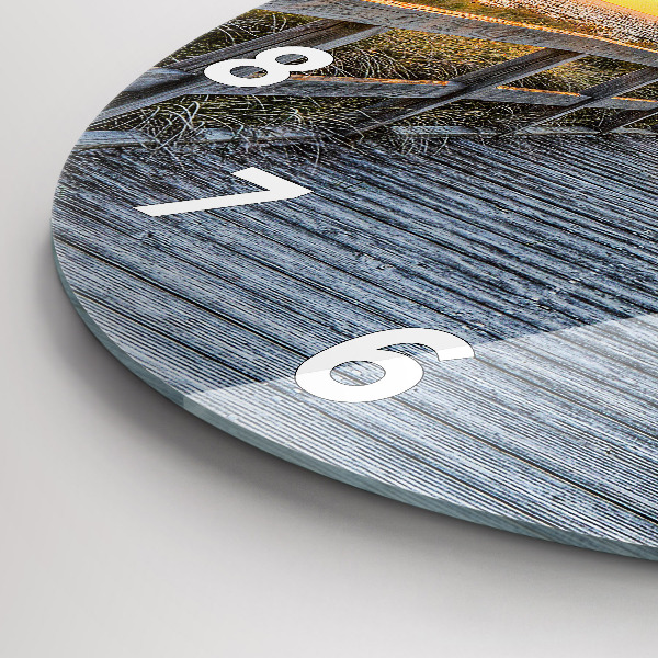 Wanduhr glas rund Strandurlaub