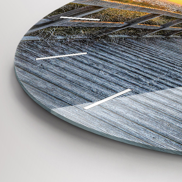 Wanduhr glas rund Strandurlaub