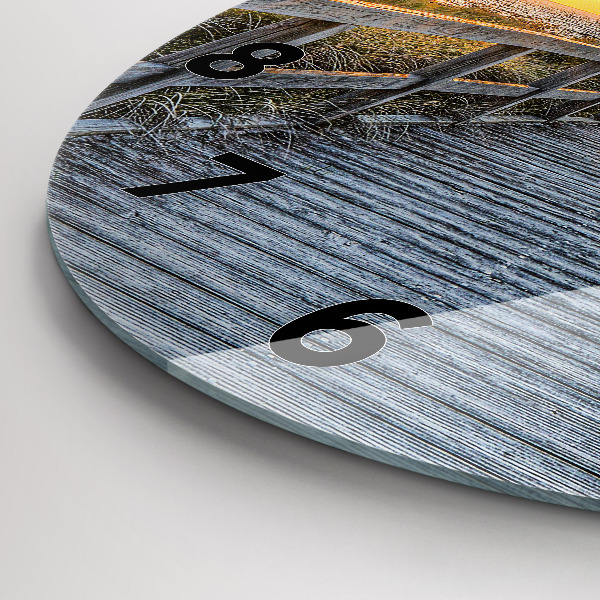 Wanduhr glas rund Strandurlaub