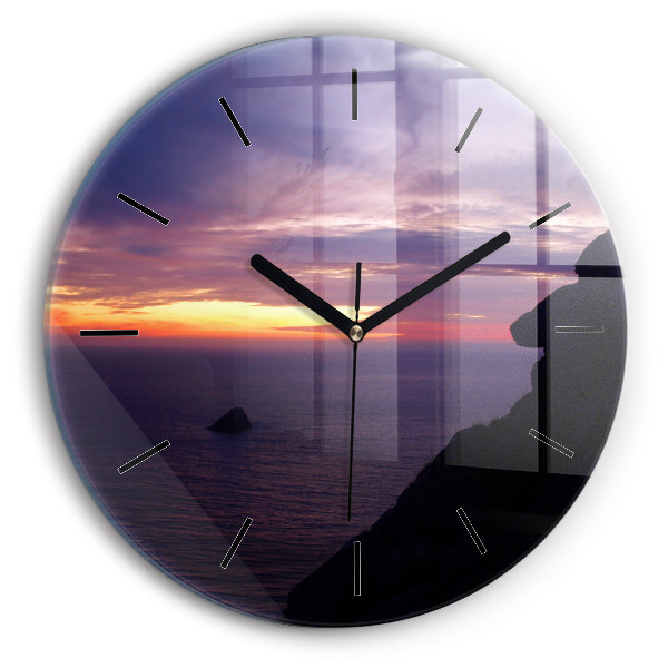 Wanduhr rund Stein-Kopf