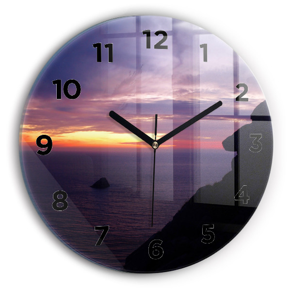 Wanduhr rund Stein-Kopf