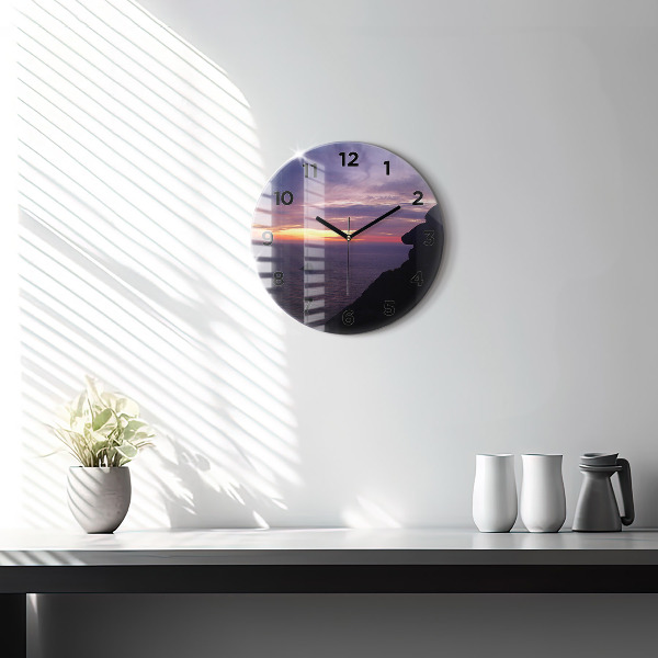 Wanduhr rund Stein-Kopf