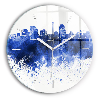 Wanduhr rund mit motiv San Antonio Aquarell