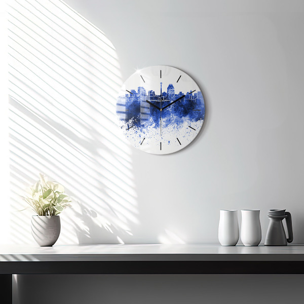 Wanduhr rund mit motiv San Antonio Aquarell