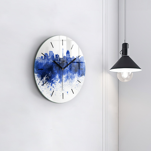 Wanduhr rund mit motiv San Antonio Aquarell