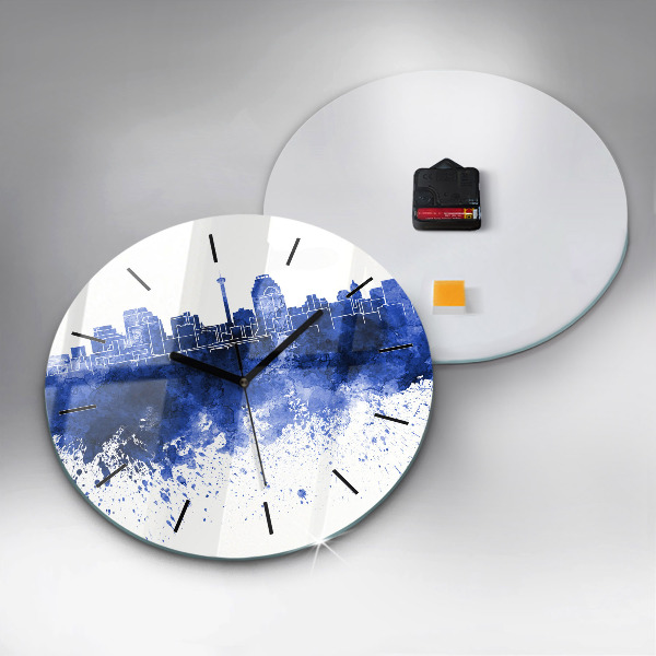 Wanduhr rund mit motiv San Antonio Aquarell