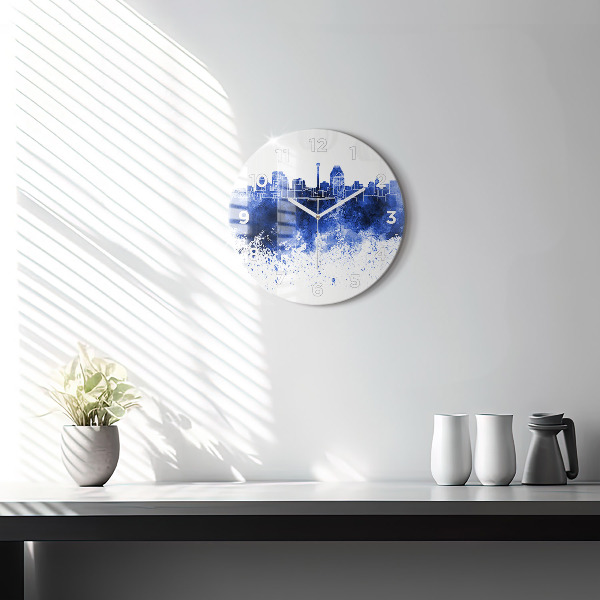 Wanduhr rund mit motiv San Antonio Aquarell