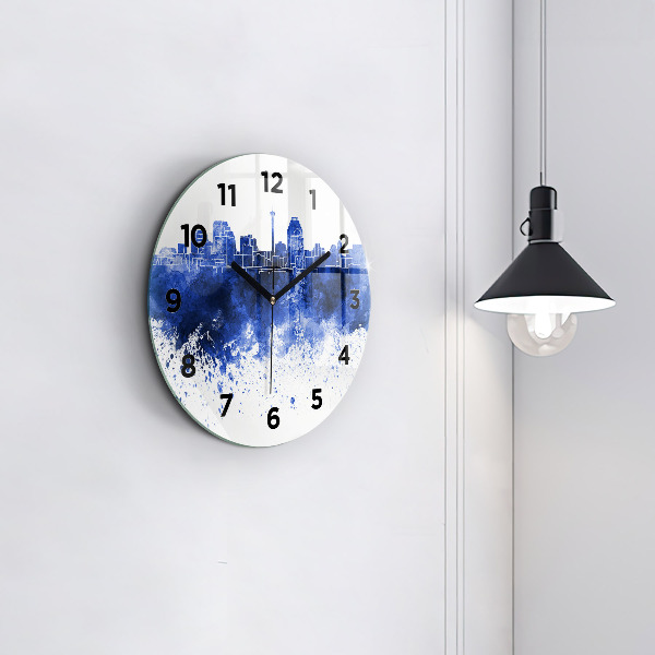 Wanduhr rund mit motiv San Antonio Aquarell