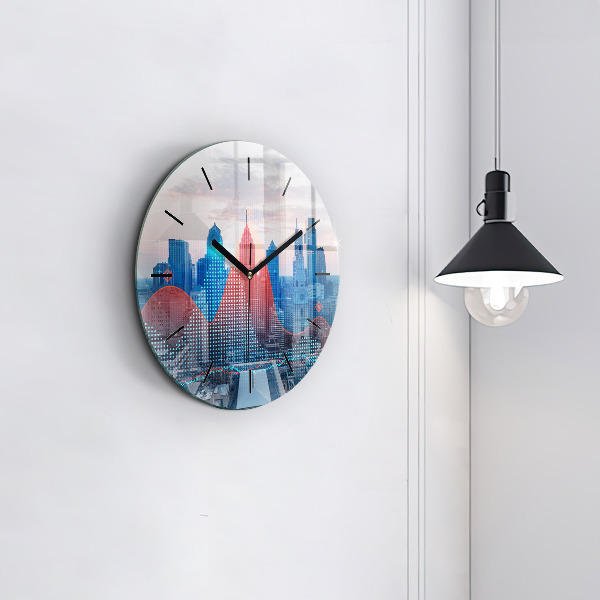 Wanduhr glas rund Wolkenkratzer in Philadelphia