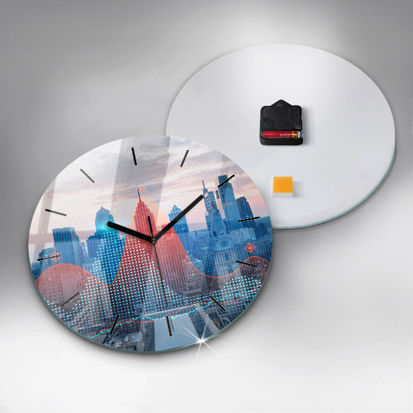 Wanduhr glas rund Wolkenkratzer in Philadelphia