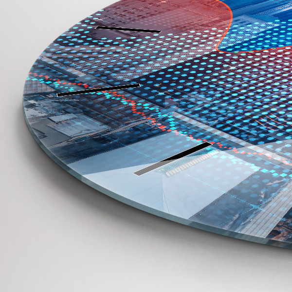 Wanduhr glas rund Wolkenkratzer in Philadelphia