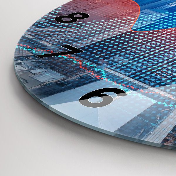 Wanduhr glas rund Wolkenkratzer in Philadelphia