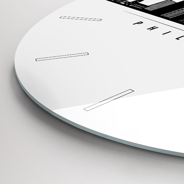 Wanduhr rund Illustration Philadelphia