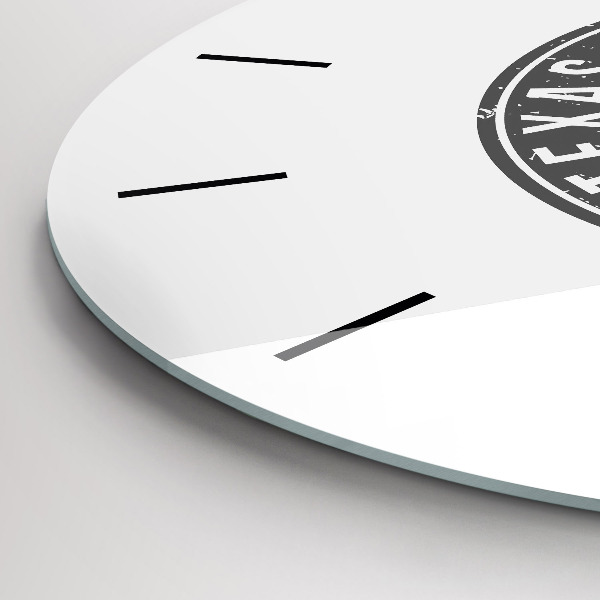 Wanduhr rund Texas-Briefmarke