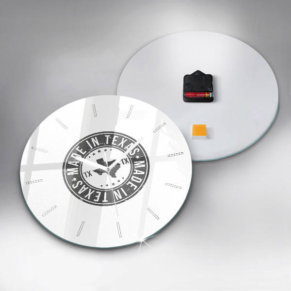 Wanduhr rund Texas-Briefmarke