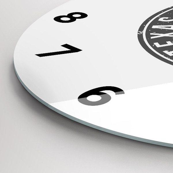 Wanduhr rund Texas-Briefmarke