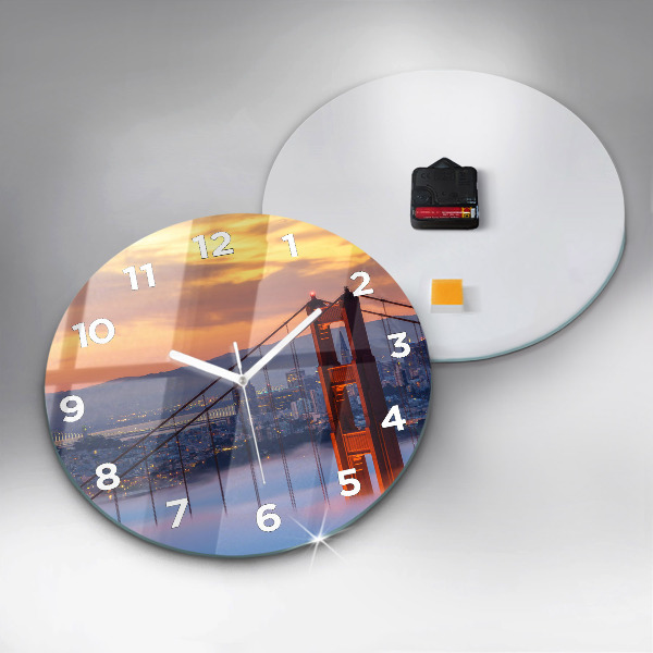 Wanduhr rund Brücke von San Francisco