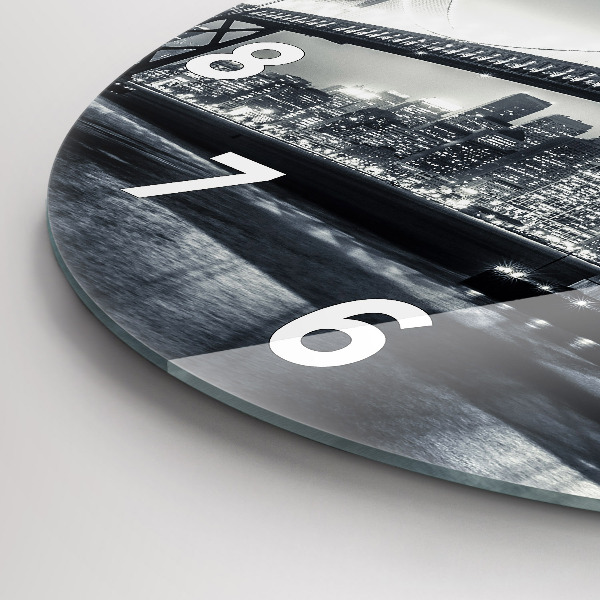 Wanduhr rund mit motiv Brücke bei Nacht in San Francisco