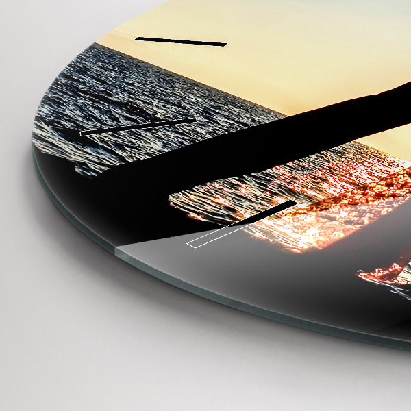 Wanduhr rund Spanischer Tanz auf dem Meer