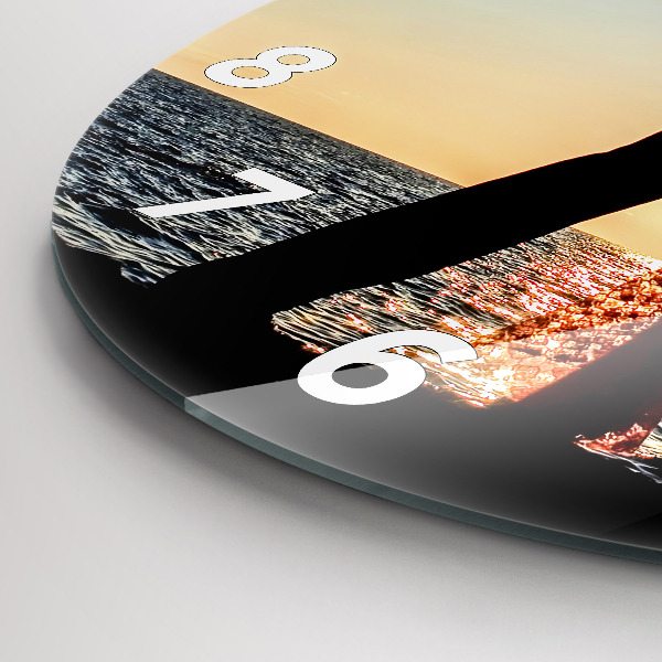 Wanduhr rund Spanischer Tanz auf dem Meer