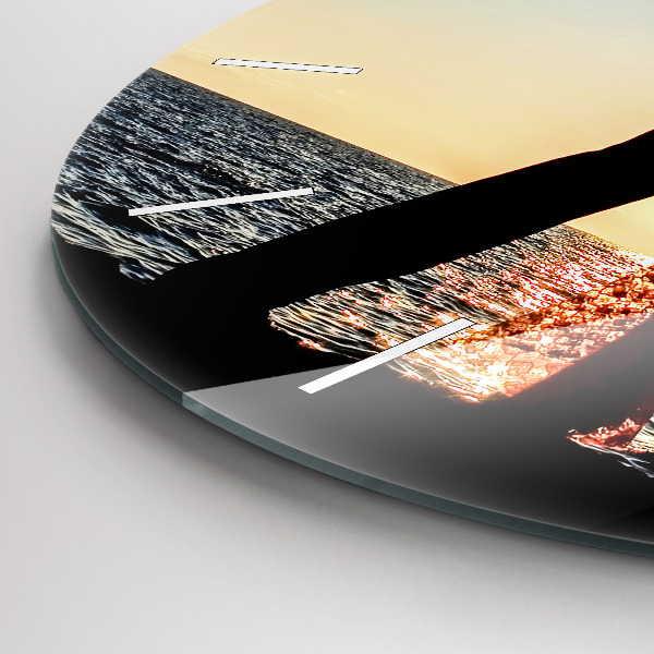 Wanduhr rund Spanischer Tanz auf dem Meer