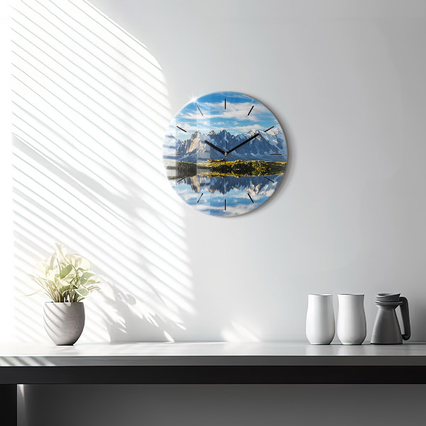 Wanduhr glas rund Chamonix-Tal, Französische Alpen