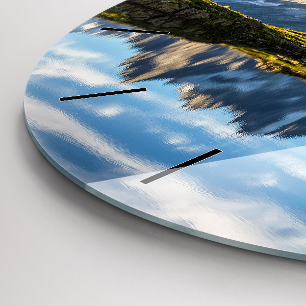 Wanduhr glas rund Chamonix-Tal, Französische Alpen