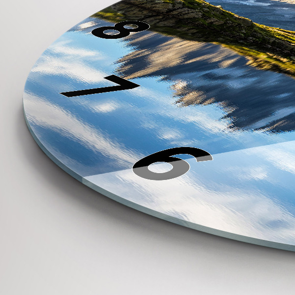 Wanduhr glas rund Chamonix-Tal, Französische Alpen