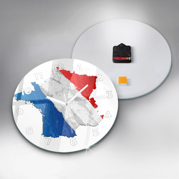 Wanduhr rund mit motiv Flagge von Frankreich