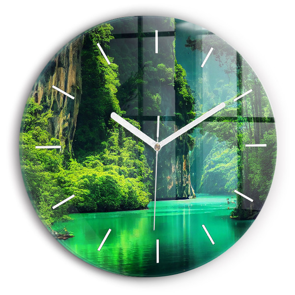 Wanduhr rund mit motiv Naturlandschaft in Thailand