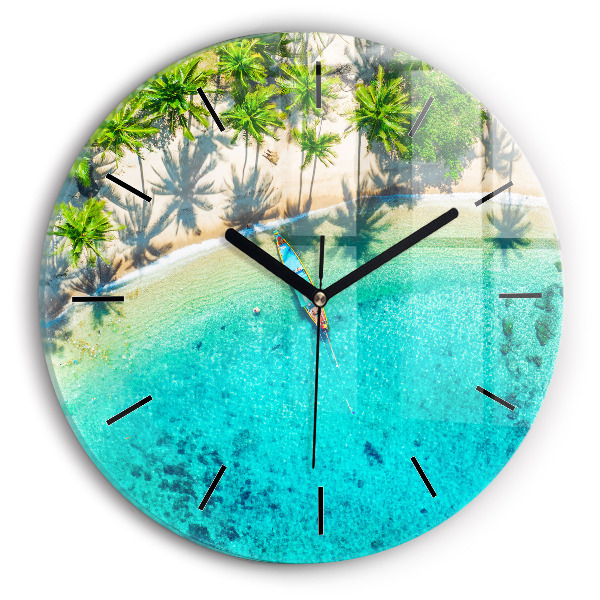 Wanduhr rund mit motiv Tropischer Strand von Koh Tao