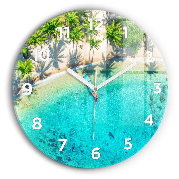 Wanduhr rund mit motiv Tropischer Strand von Koh Tao