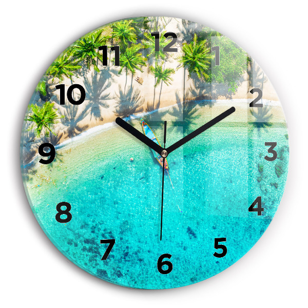 Wanduhr rund mit motiv Tropischer Strand von Koh Tao