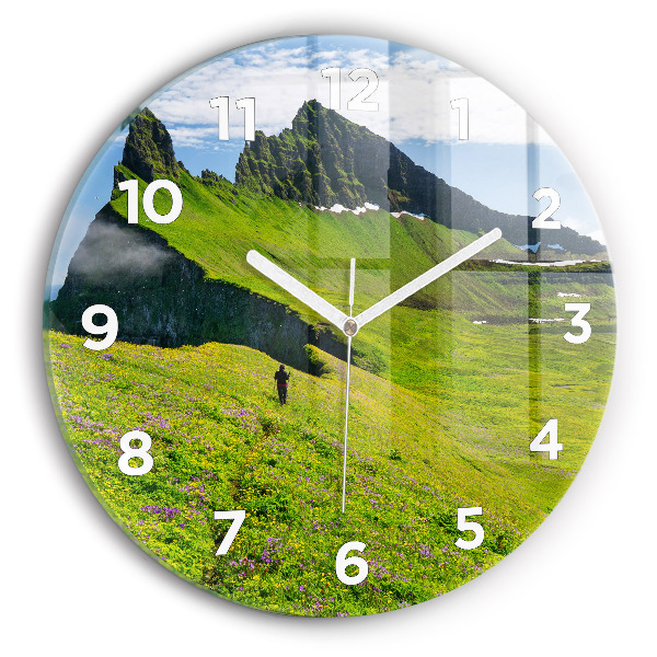 Wanduhr rund mit motiv Hornstrandir Naturreservat Island