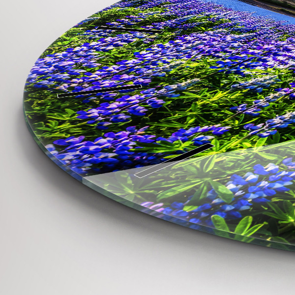 Wanduhr glas rund Bergblick Island