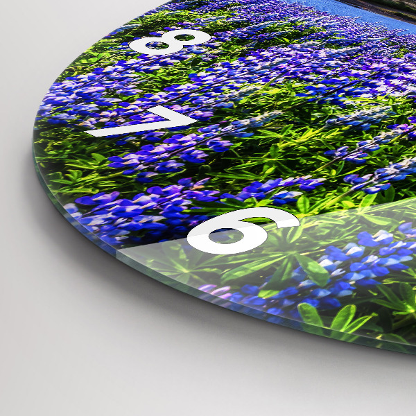 Wanduhr glas rund Bergblick Island