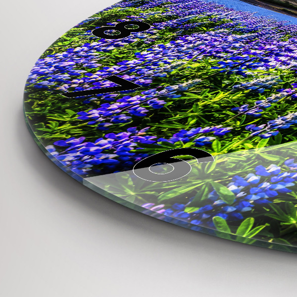 Wanduhr glas rund Bergblick Island