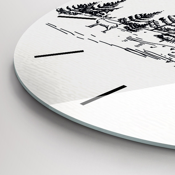 Wanduhr rund Cartoon-Stadt